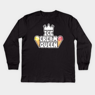 Ice Cream Queen Kids Long Sleeve T-Shirt